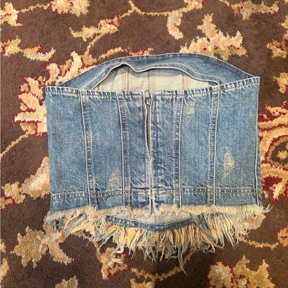 Afterhours Denim Strapless Top - Picture 4 of 5